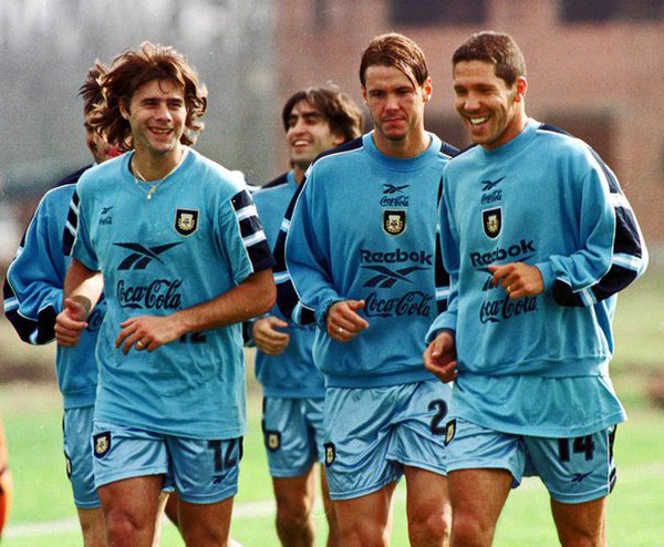 Mauricio Pochettino, Fernando Redondo and Diego Simeone