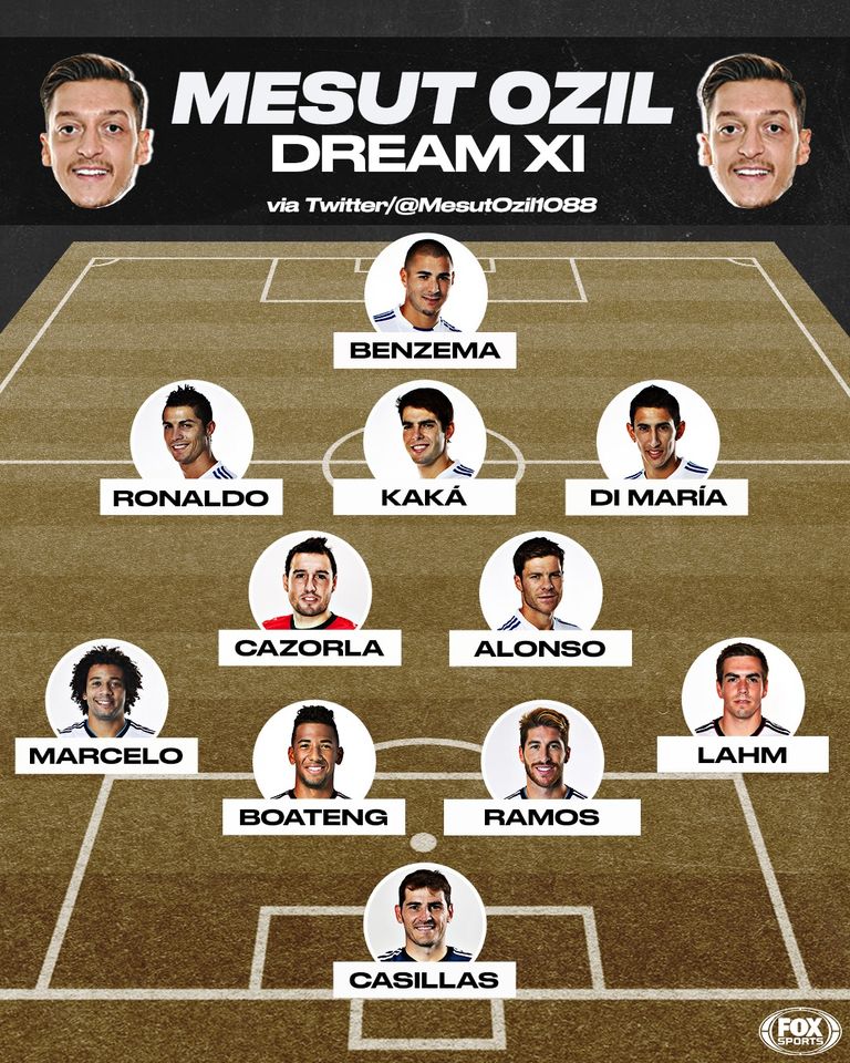 تیم منتخب مسوت اوزیل / Mesu Ozil Dream XI